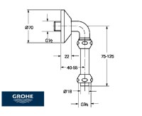 MEDIDAS CODO de CONEXION GROHE